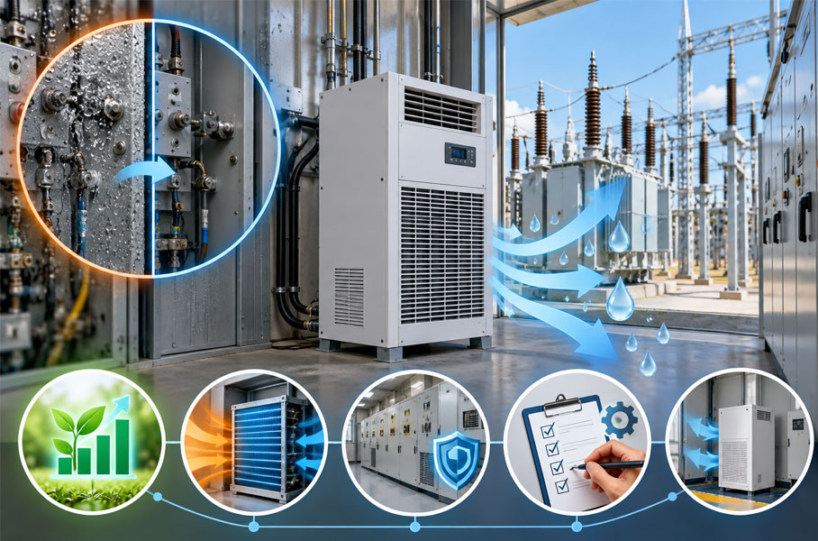 Compare substation dehumidifier types, from heaters to thermoelectric and compressor units. See how dew-point control, placement and sizing affect efficiency.