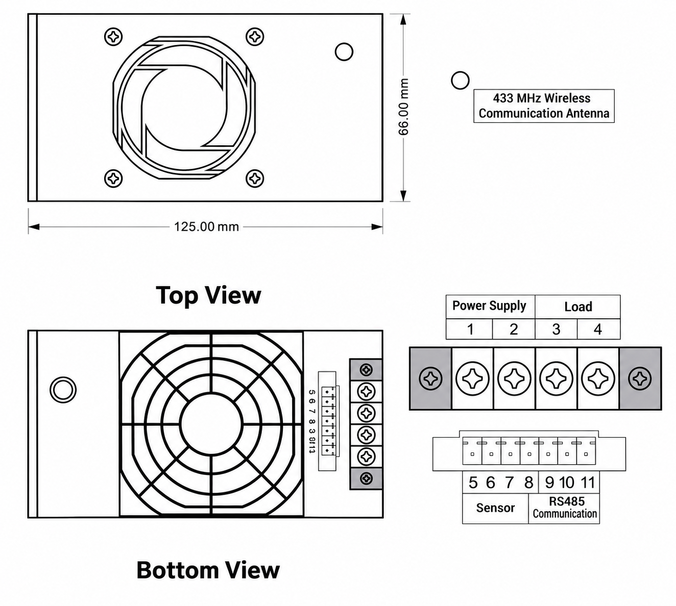 Installation Diagram of GCQ Series Intelligent Dehumidification Device